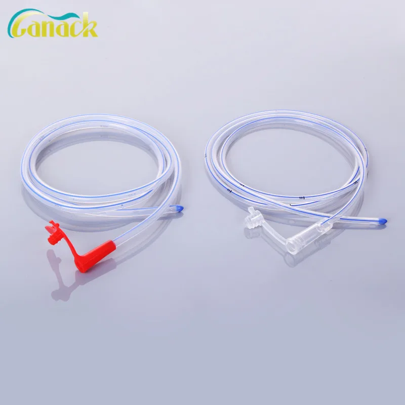 Disposable 8fr 20fr 100% Medical Grade Silicone Nasogastric Tube Stomach Sizes Packaged in Paper Bag EOS Disinfecting Type