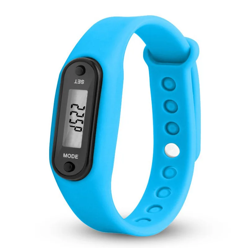 kids step calorie counting 2d silicone pedometer lcd digital sport watches