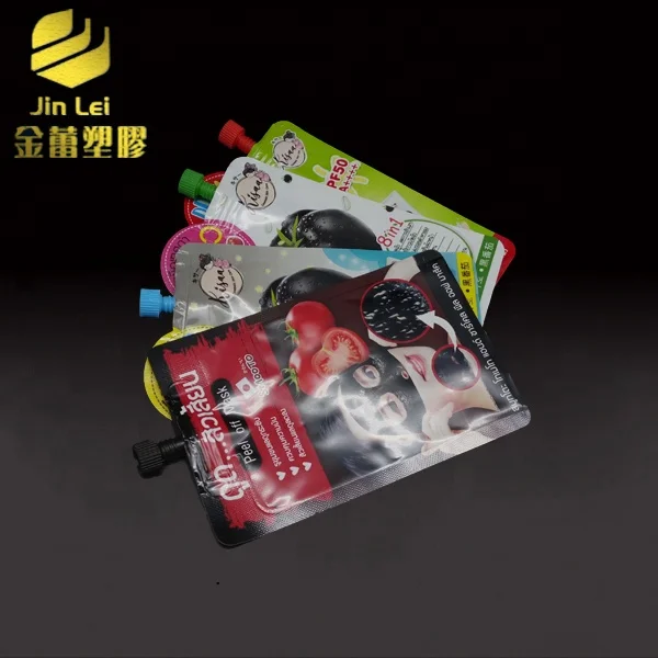 Custom 5mm break away plastic spout cap for cosmetic pouch