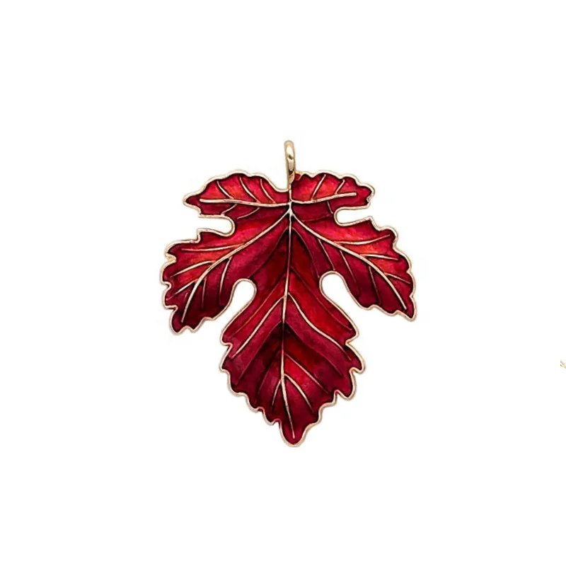 
 Custom 3D Alloy Shine Enamel Plant Lapel Pin Gold Plated Maple Leaf Pin  