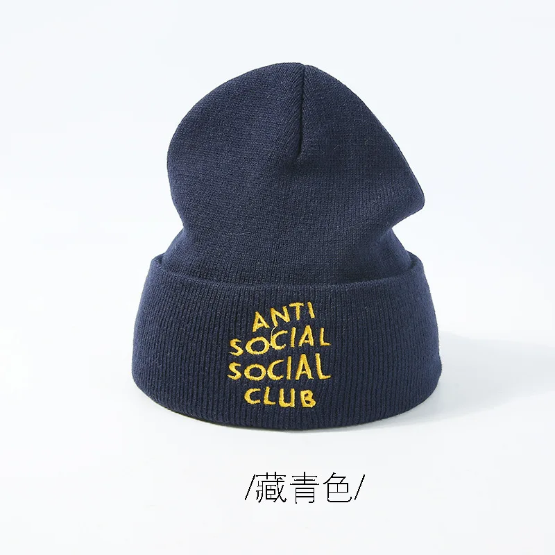 
Customized logo dome windproof acrylic knitted cuff beanie women winter skull caps 