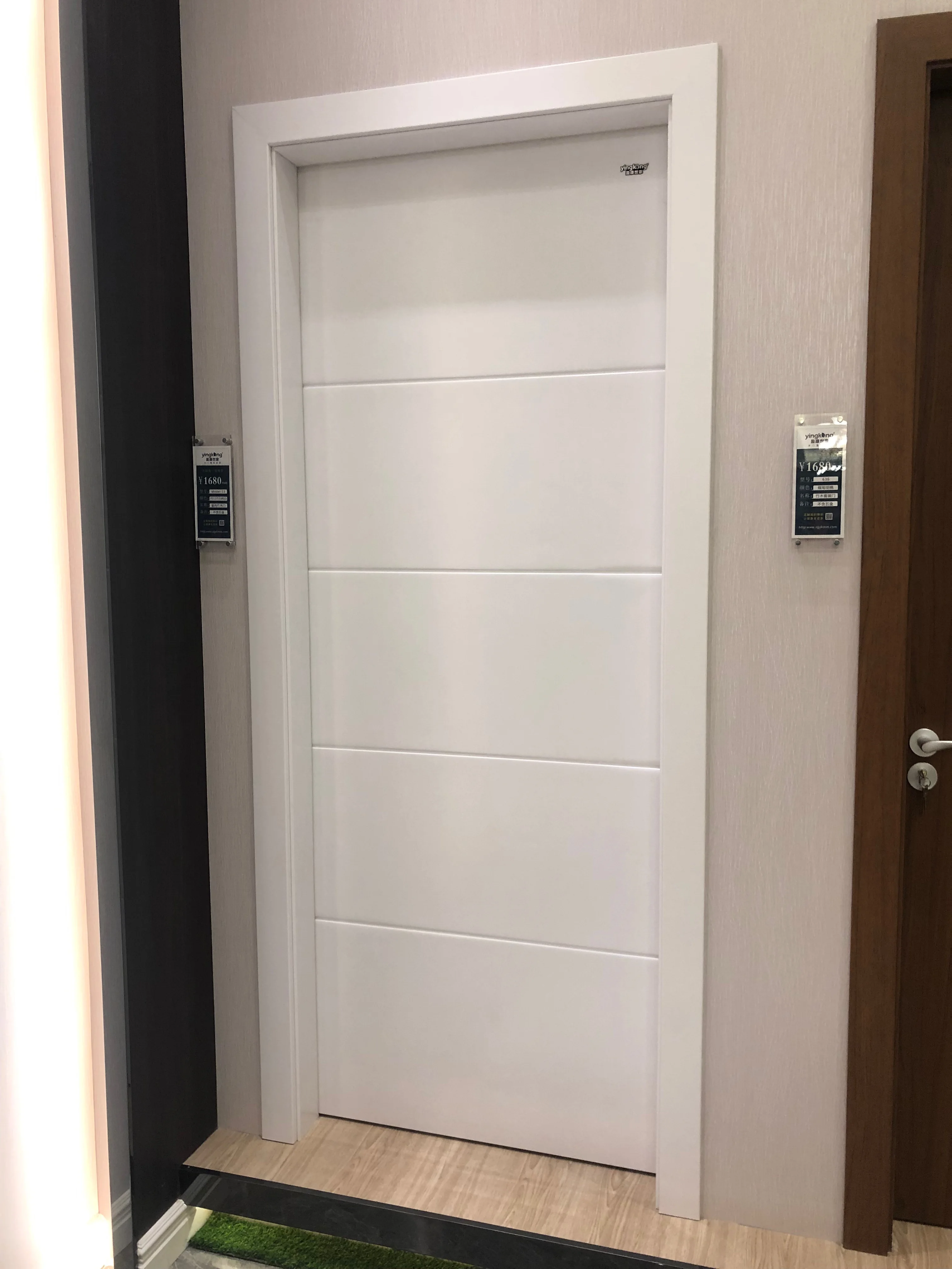 Anti-moisture WPC door panel interior flush Israel white door