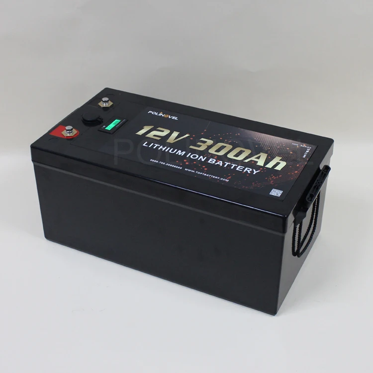 Polinovel LCD Dual USB Port Deep Cycle Lifepo4 12v 300 Ah Lithium Ion Battery