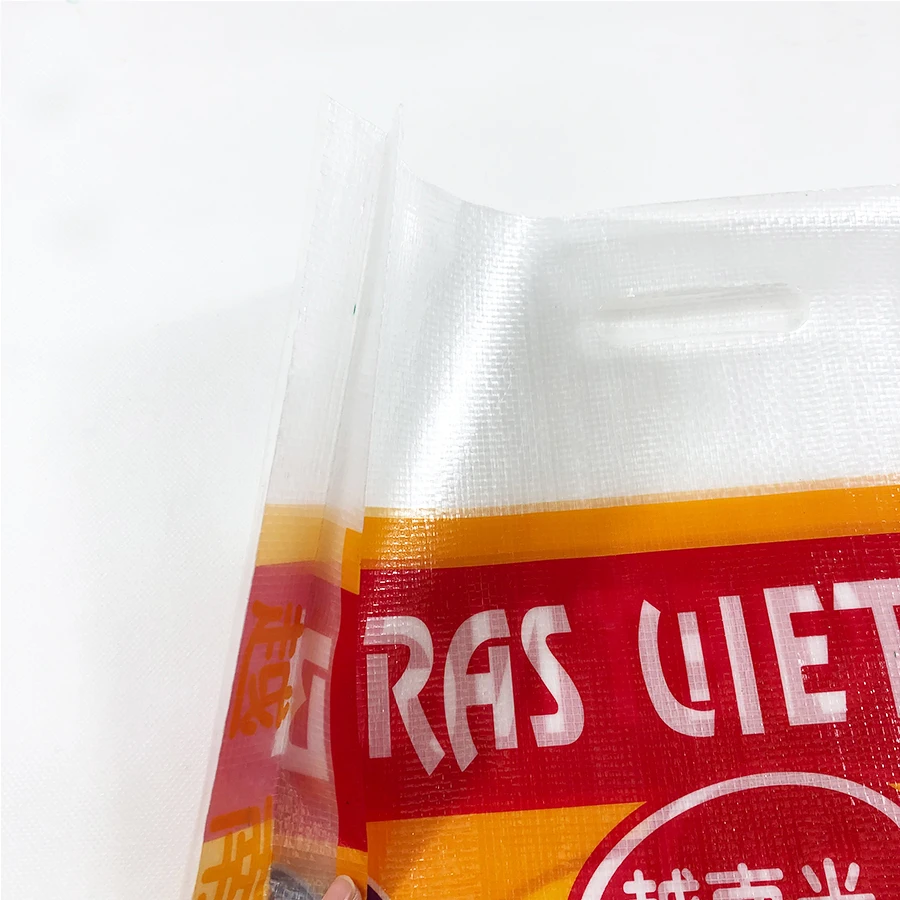 
MINCHENG big factory sale high quality plastic bags color printing bopp laminated 10kg printed pp woven rice sack 