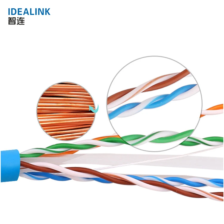 Новый Стиль Синий high speed 305 м 4pr utp cat6 кабель ethernet cat 6 медный кабель с цена за метр
