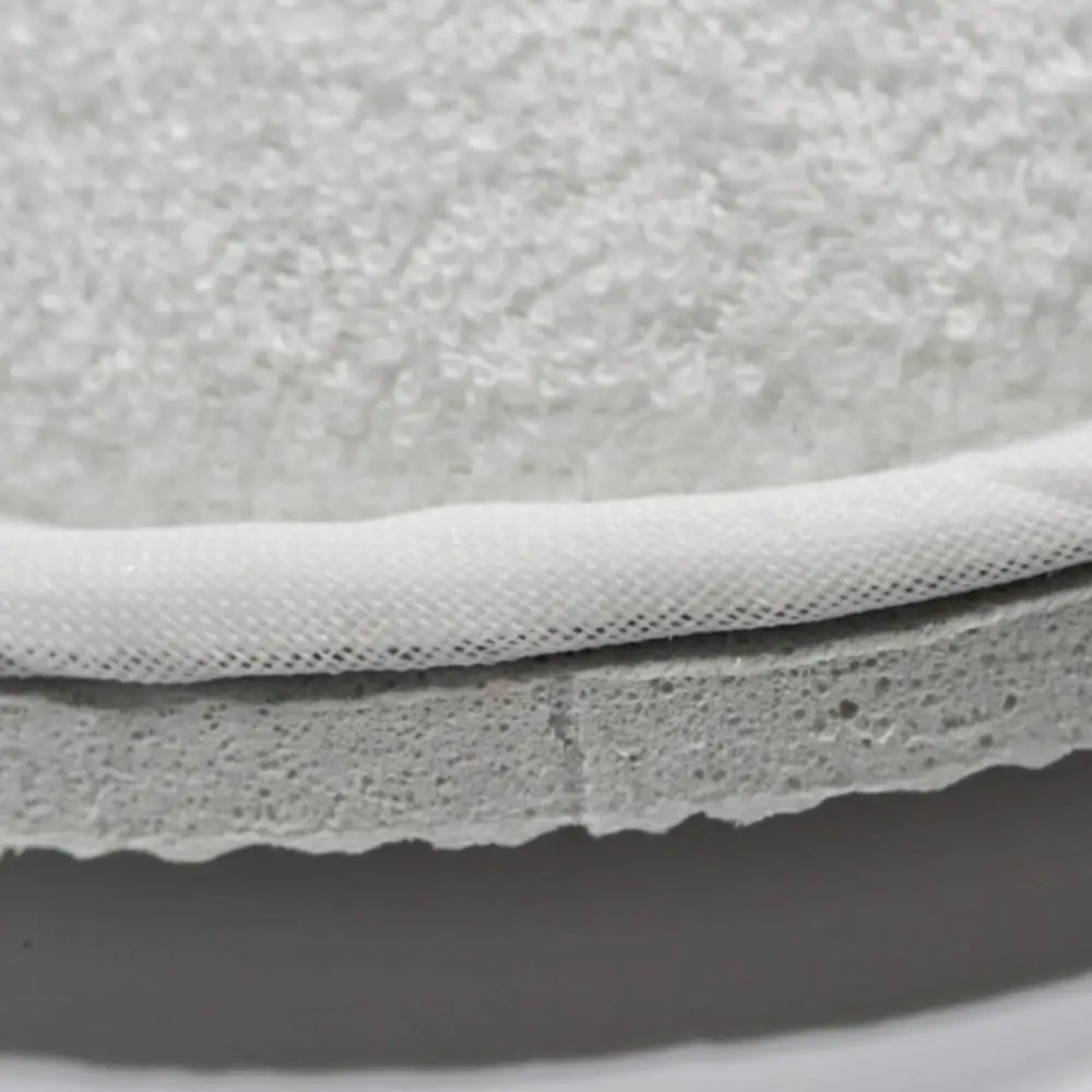 
five star white hotel slippers for four season with poly velvet terry waffle material 