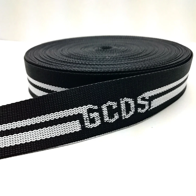 Custom high quality 3cm polyester jacquard webbing for belt