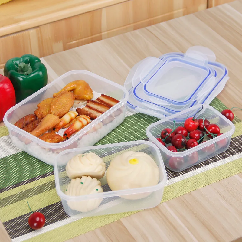 Wholesale New design  Microwave Safe clear Plastic Lunch Boxes disposable High Quality Plastic Lunch Box bento lunch box