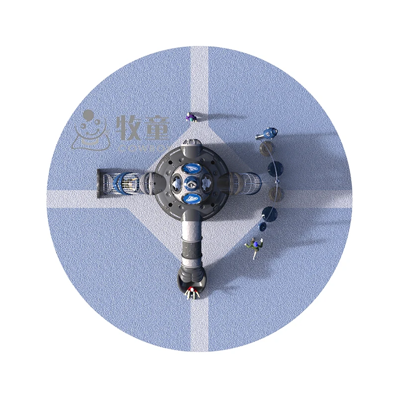 2019 НЛО вращать играть космический корабль структура сталь восхождение слайд развлечений парк оборудования