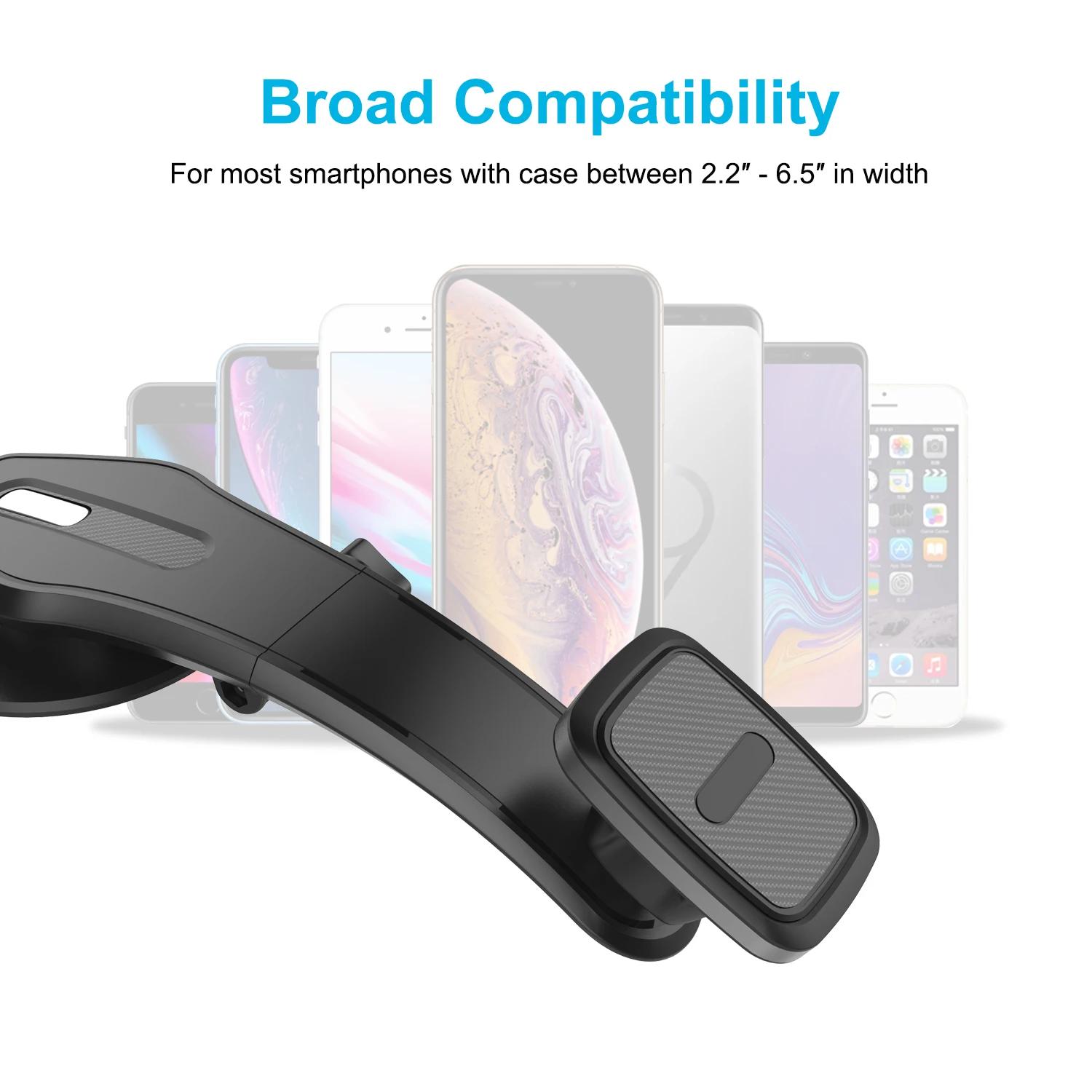 Car Phone Mount Magnetic Phone Holder Dashboard Windshield Adjustable Vehicle Phone Stand Universal