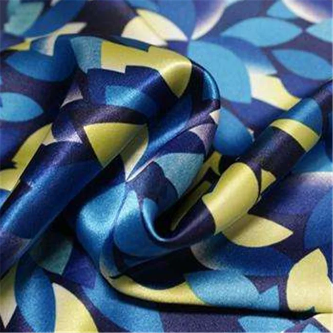 100% polyester fabric silk plaid satin