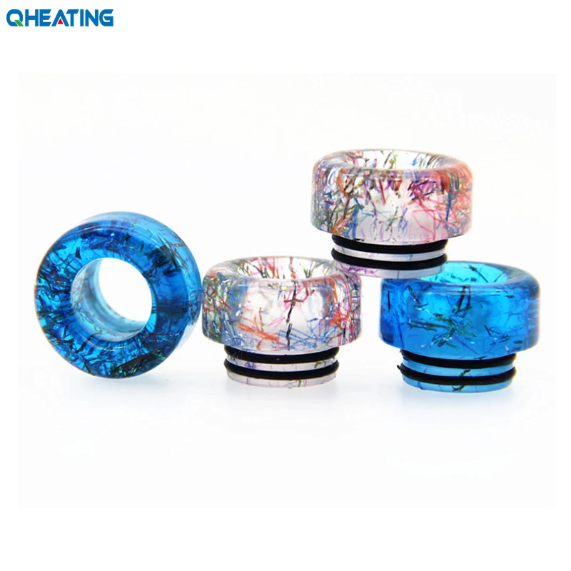 New Epoxy Resin Drip Tip 810 E Cigarettes Accessory Round Style Vape Mouthpiece for Rda Rta Atomizer Wide Bore Rainbow Color