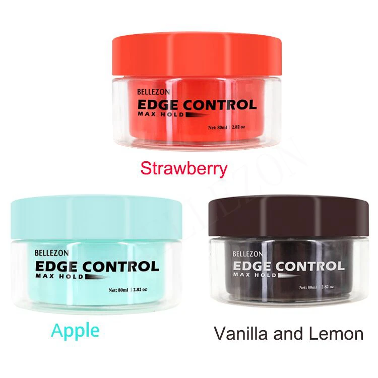 Private Label Natural No Residue Strawberry Women Hair Edge Control Wax