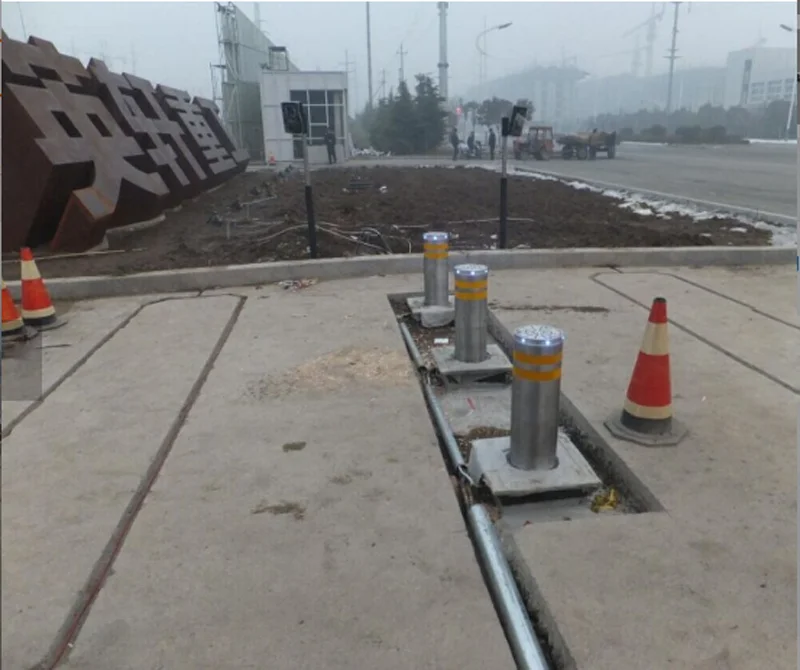 Supplier 304 316 Stainless Steel Rising Bollard Automatic Post Lifting Price Remote Control Parking Hydraulic Bollards Outdoor