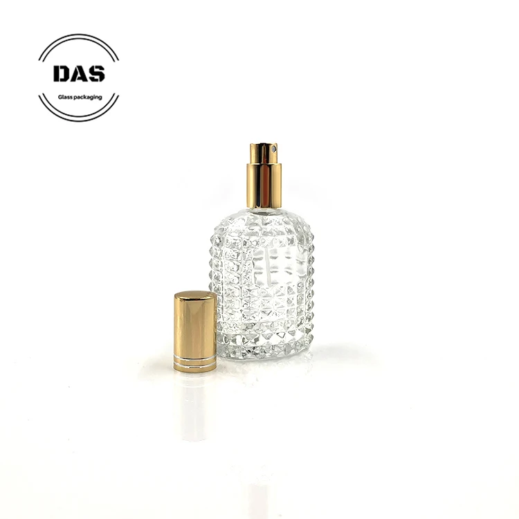 
Competitive Manufacturer Top 50ml Perfume Glass Bottle square perfume bottle 