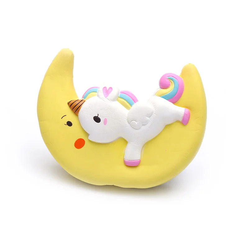 Custom PU anti stress squeeze  unicorn moon stress ball