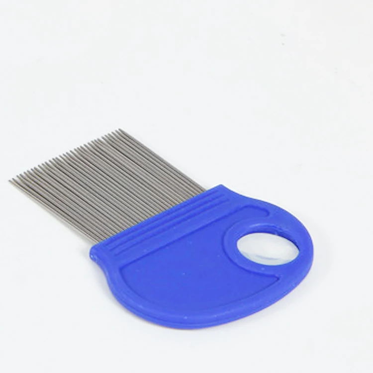 Best Quality Nit Free Dog Hair Grooming Accessories Micro Groove Stainless Steel Lice Comb
