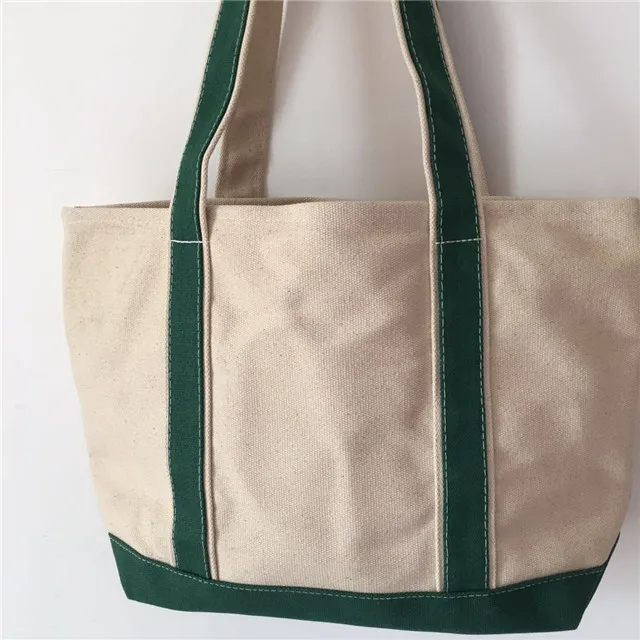 Customized logo Heavy Duty 18oz Cotton Canvas Tote Bag Shopping Bag