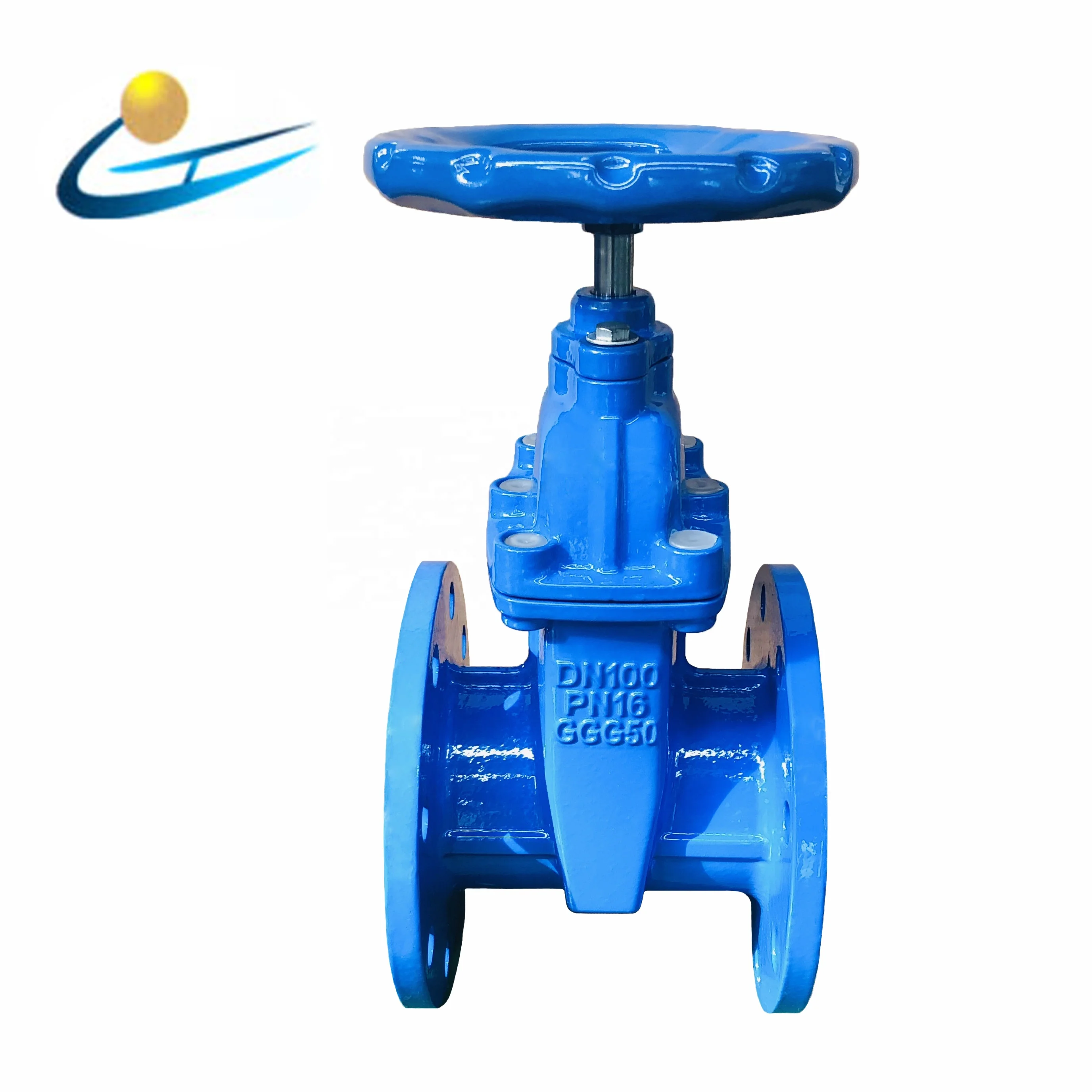 Non rising stem DIN 3352 F4 standard 100mm sluice gate valve