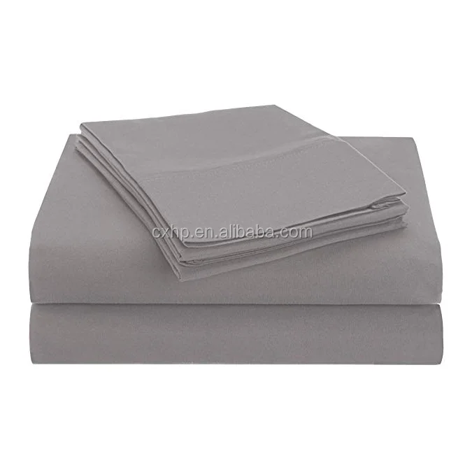 Dark color 100% polyester weave soild dyed brushed fabric  90gsm microfiber sheet set fabric for bed sheets home textile