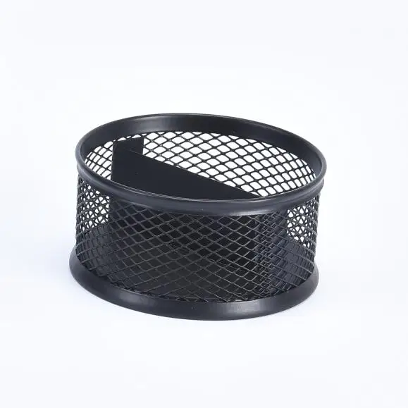 New Design Metal Mesh Desk Organizer Round Paperclip Holder