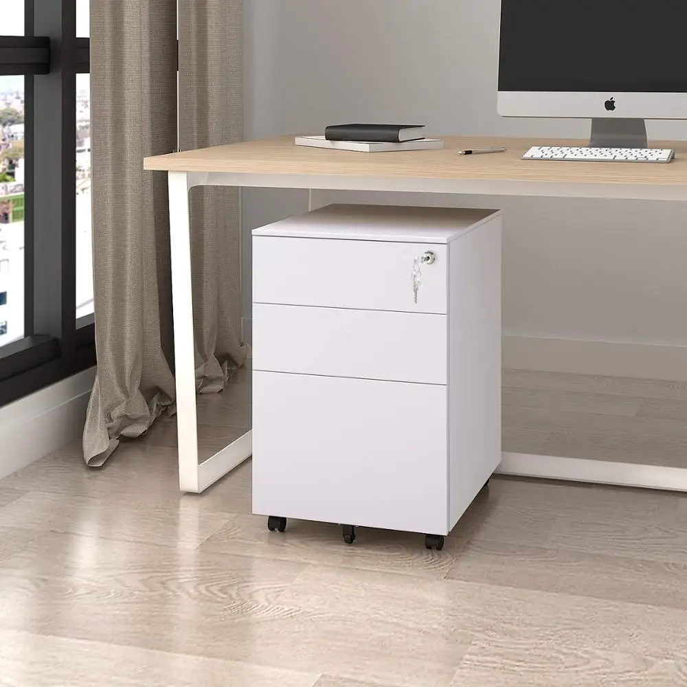 
Mobile Filing Cabinet Pedestal under Desk with 3 Drawer for Lockable 