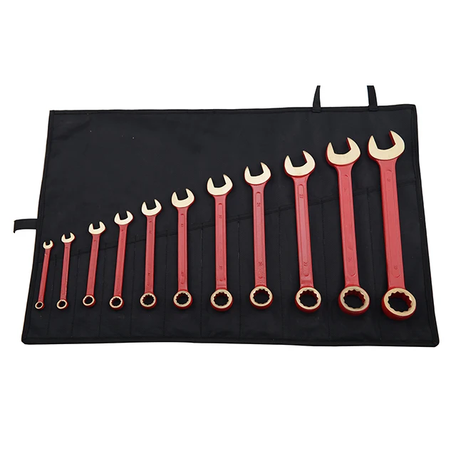 Non spark Be-Cu  13pc  ring and open end spanner set
