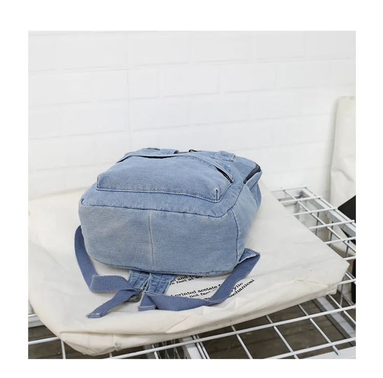 Wholesale teenager girls jeans denim leisure backpack school bags for teens