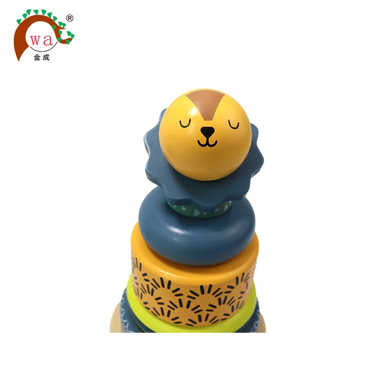 
Funny Educational Tower Game Baby Leo Stacking Rings Toy 