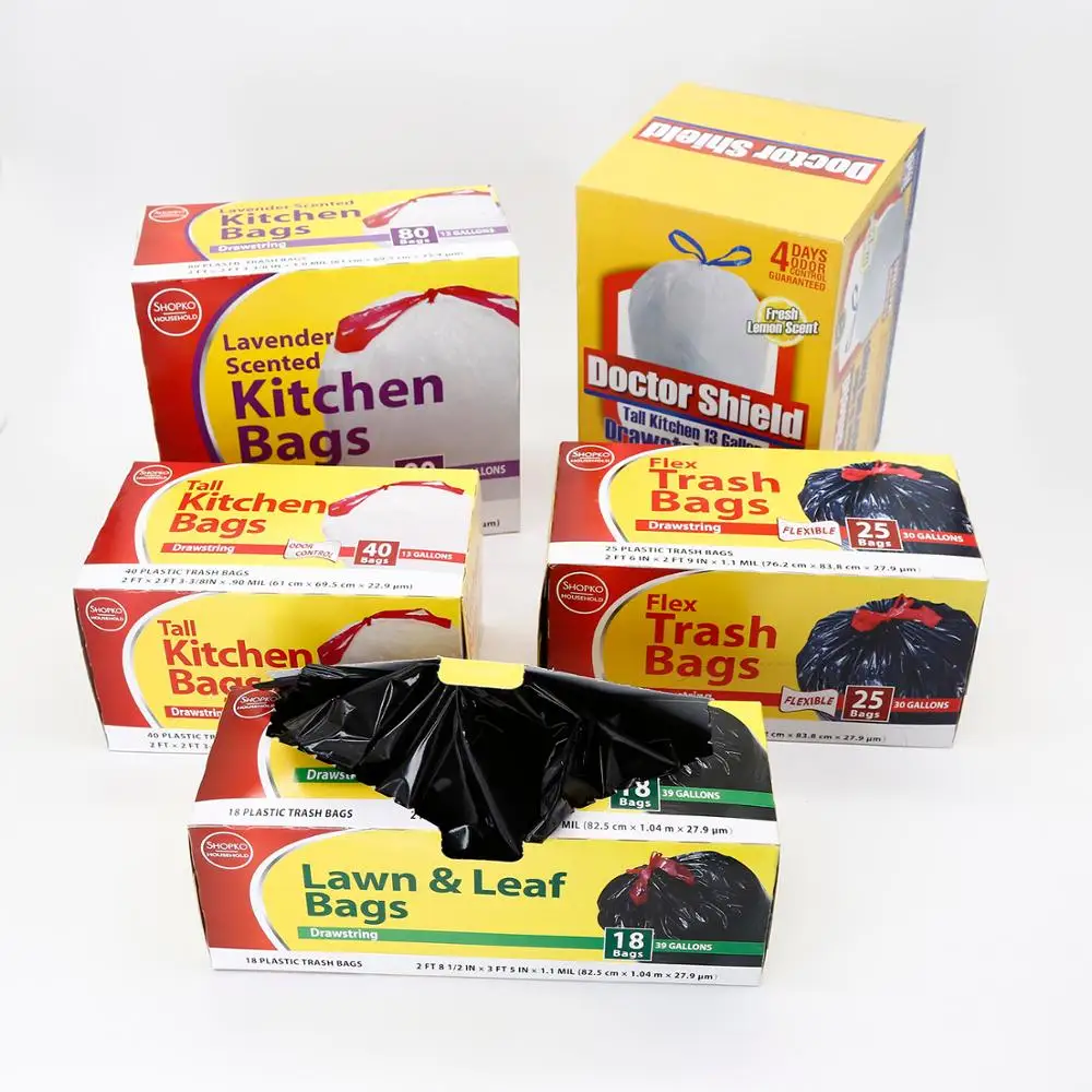 
 Горячая Распродажа, высокопрочный прочный мешок для мусора, пластиковый мешок для мусора с принтом  