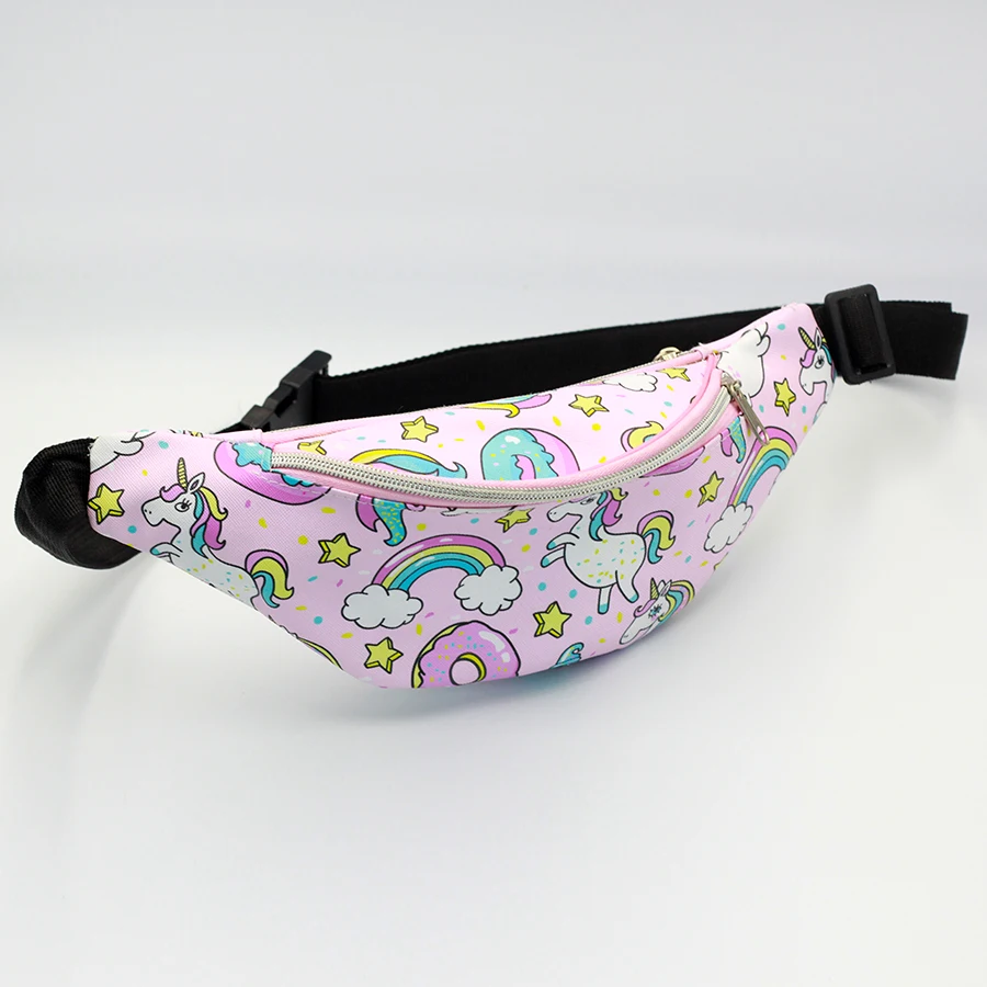 2019 Fashion Unicorn Waist Bag Sublimation Kids Fanny Pack Custom Pattern