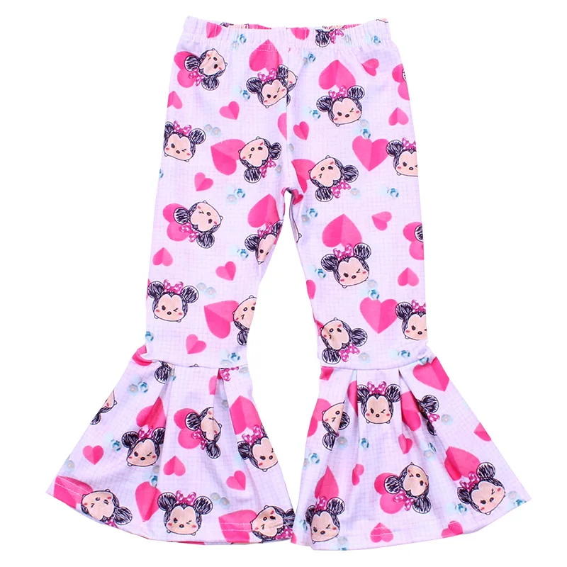 
Popular children clothing personalized pants for girls plus size toddler flare leggings elastic band kids trousers 2019 hot sale 