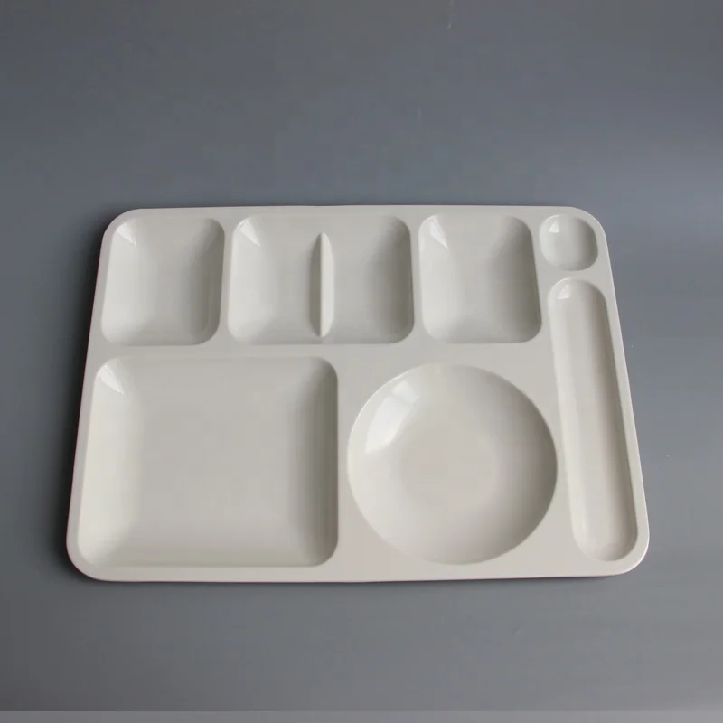 School and company canteens, restaurants, salad and fast food 6 lattices of dishes Melamine tableware factory sales