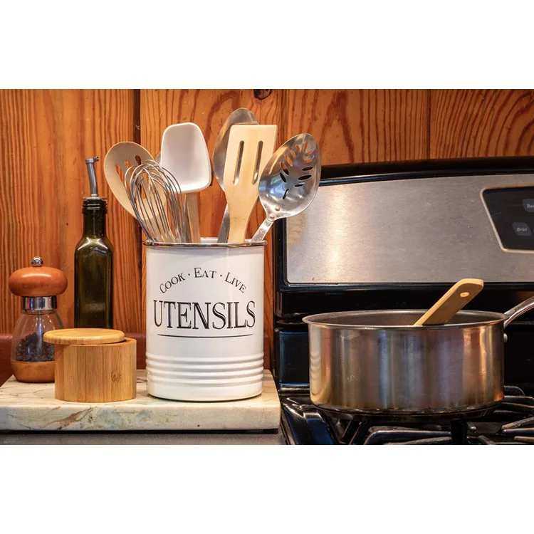 Держатель для кухонной утвари, Декор для дома, мягкая подставка премиум-класса, белая Посуда Caddy от Walford, Домашний Органайзер для посуды