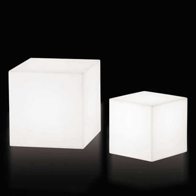 Colorful glowing plastic illuminated led cube seat