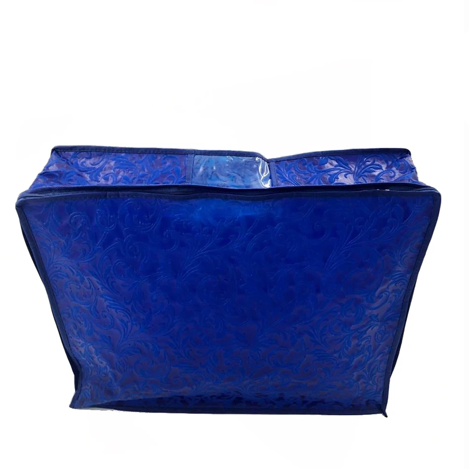 Hot Pattern Embossing Nonwoven Cover Dustproof Quilt Transparent Pvc Storage Bag,Zipper Bag For Quilt