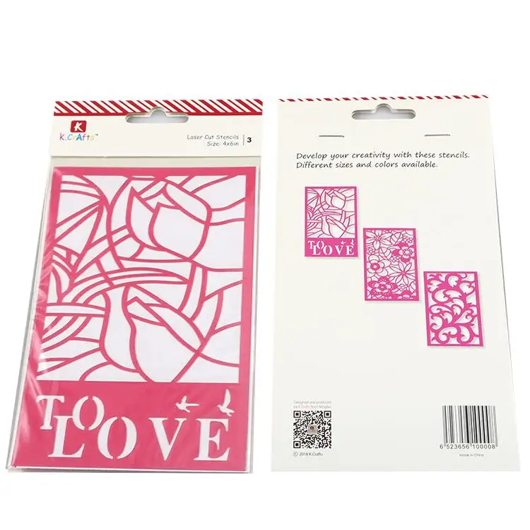 Живопись использовать трафарет ремесло пользовательские рисунок пластик трафарет для детей