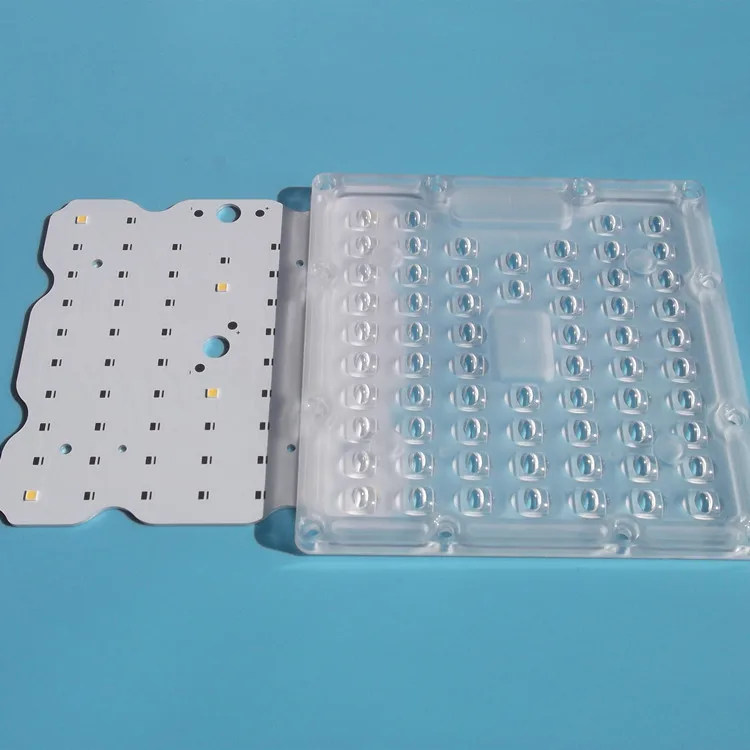 64 in 1 square pc street light led lens for smd 3030 led