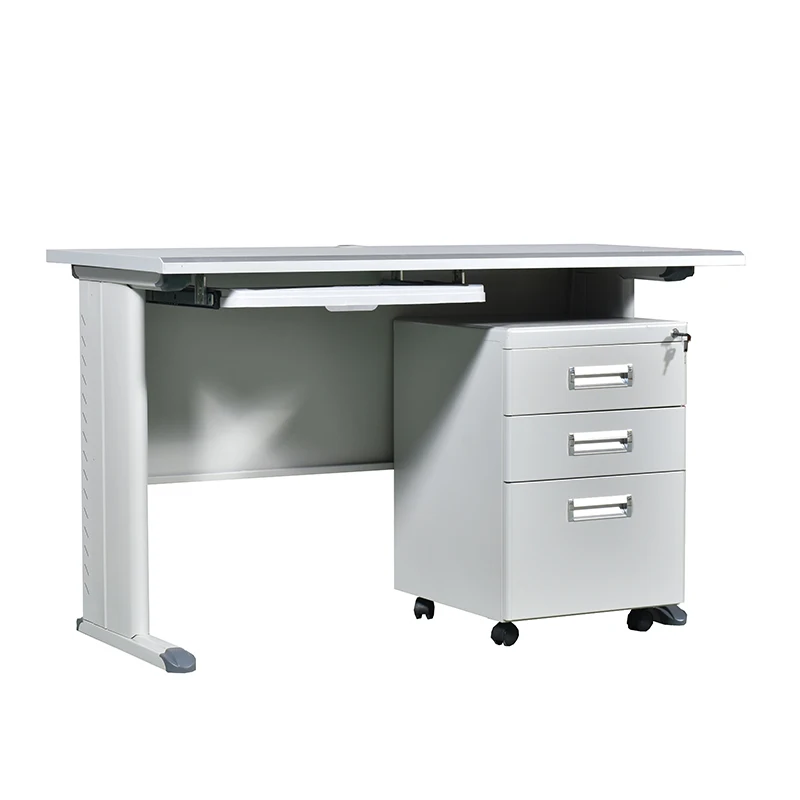 Оптовая продажа с фабрики Металл Сталь современный компьютерный стол ящиками