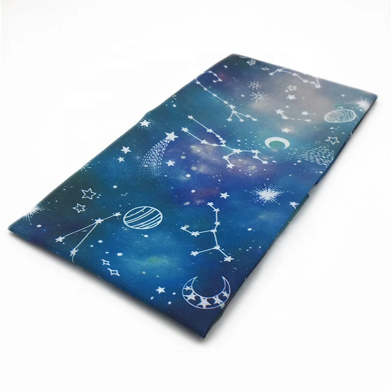  Индивидуальная индивидуальная печать логотипа синяя ткань 100% хлопок многофункциональная бандана