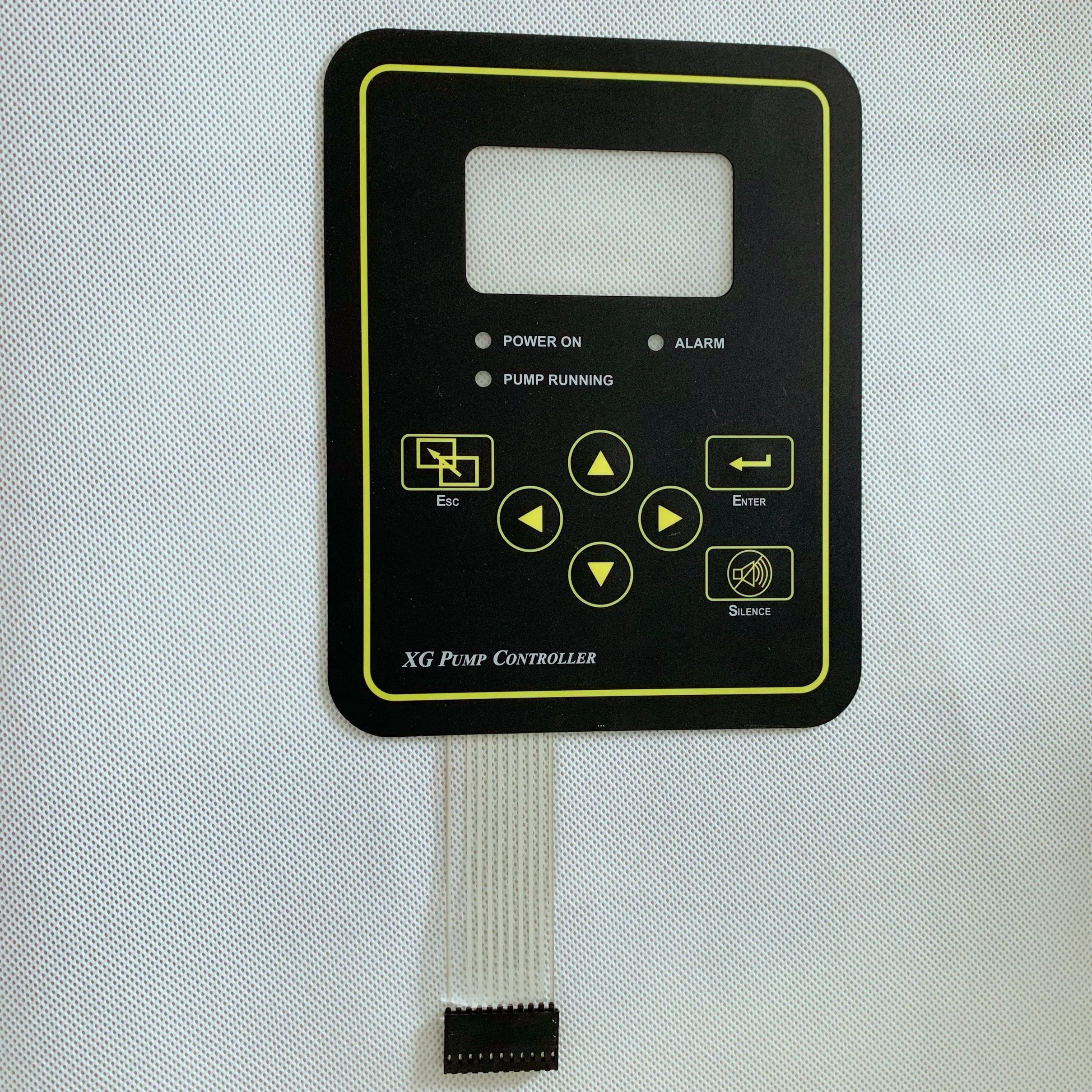 Factory directly made Adhesives-3M membrane keypad with heat Seal Connectors and fireproof cable