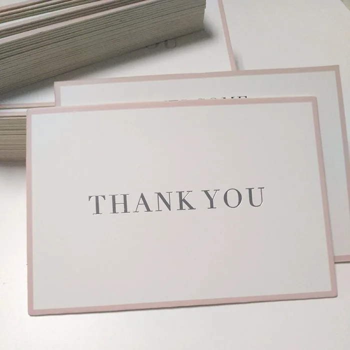 Высококачественное толстое приветствие, спасибо за покупку с конвертом