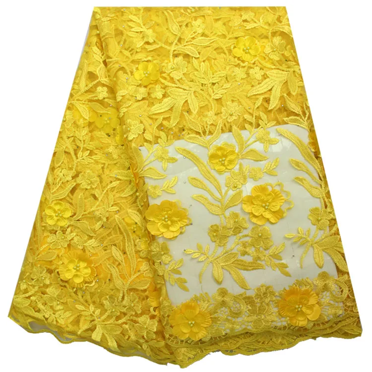 Latest style white french lace fabric nigeria lace