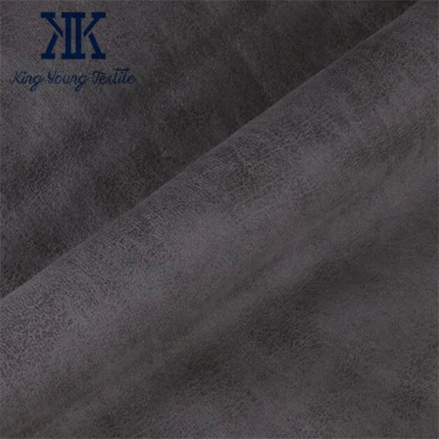 foam backed faux suede fabric with fleece / foam back fabric for upholstery