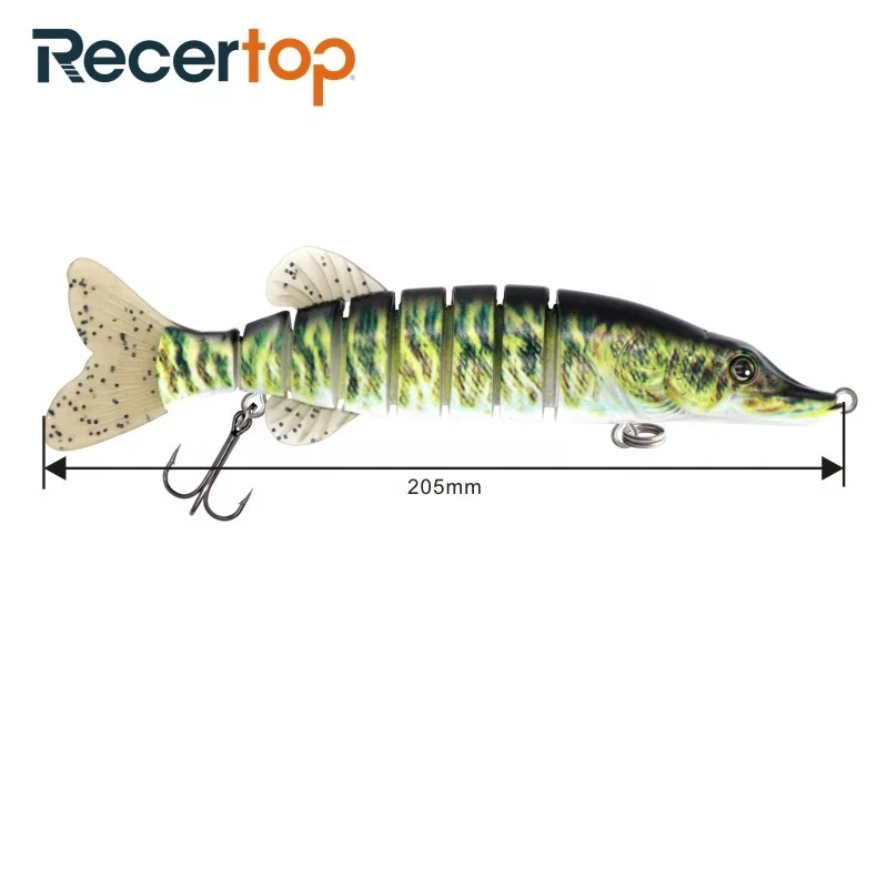 8 inch 70g Slow Sinking Pike Swim Bait Jointed Lure Swimbait