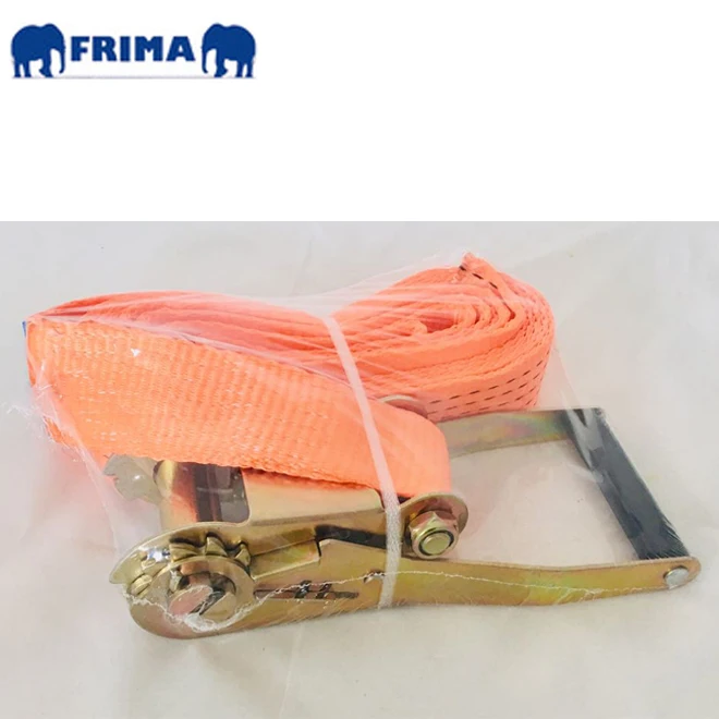 Сверхмощный стягивающий ремешок 5T/50 мм/5000daN/11000lbs/5 м, ремешок с храповым механизмом без крючков, пластиковая ручка