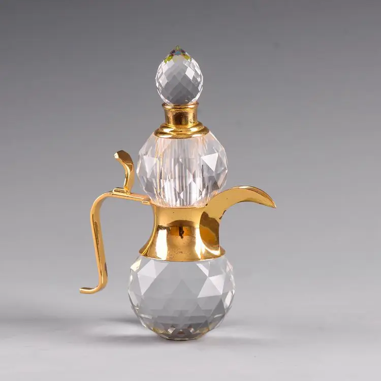 
Wholesale luxury egyptian design crystal oil perfume bottle 