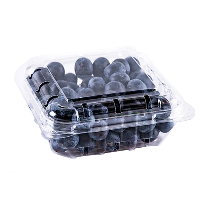 
Clear PET Plastic Fruit Clamshell Punnet with lid Clear PET Plastic Fruit Clamshell Punnet with lid