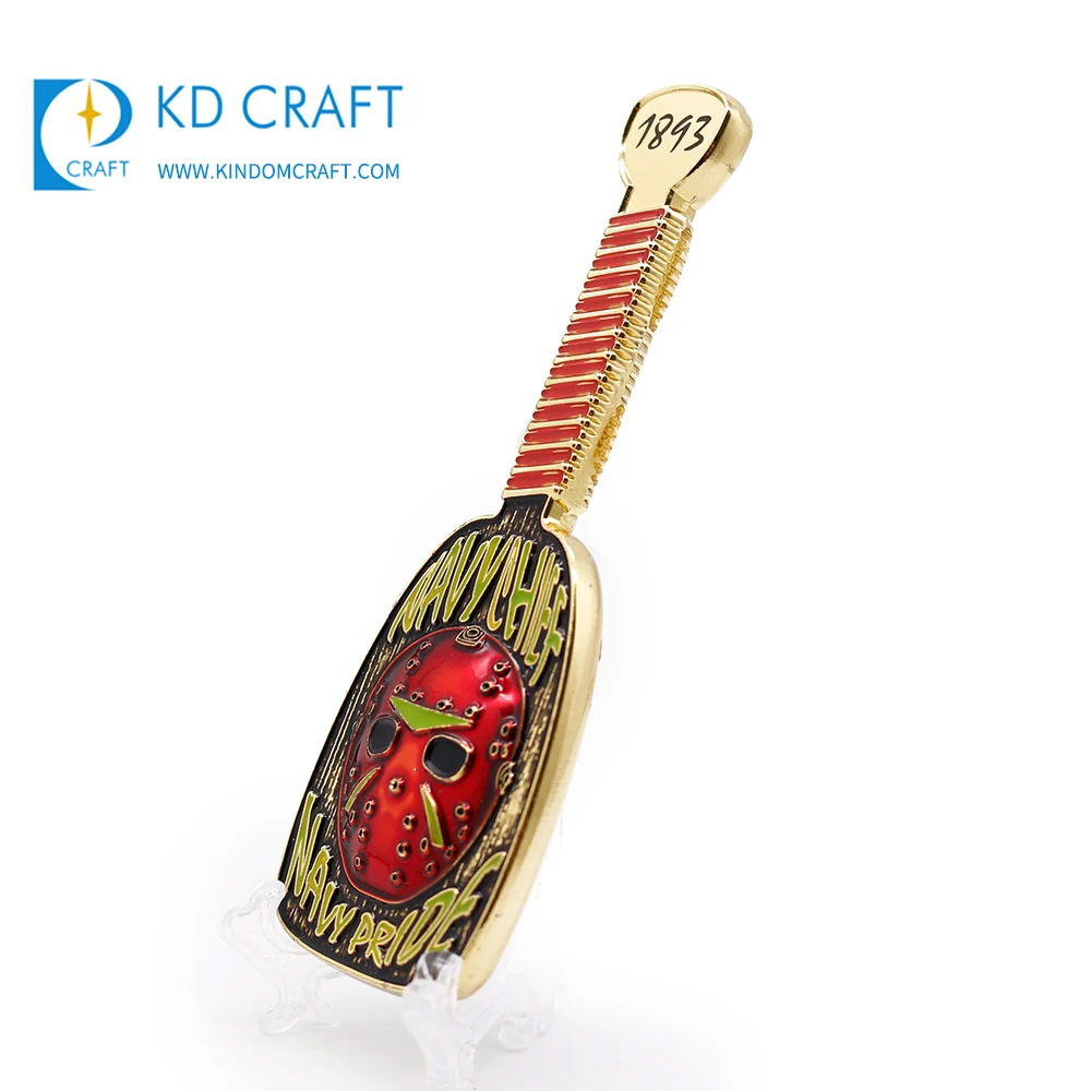 Unique design bulk custom logo metal door shaped gold plating enamel epoxy spinner spinning challenge coin