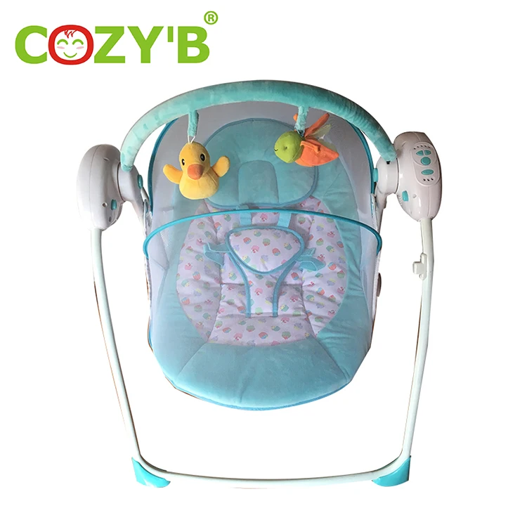 Безопасный новорожденный электрические детские качели стул младенца складное кресло-качалка вышибала младенца